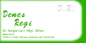 denes regi business card