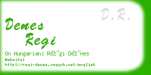 denes regi business card